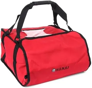 HENDI Sac de Transport et de Livraison de Pizzas, Sac à Dos de Livraison de Nourriture, Isolé, Imperméable, intérieur 35x35x(H) 18cm, Rouge, 37x37x(H) 21cm