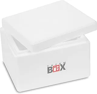 Thermobox Boîte isotherme en polystyrène avec couvercle pour aliments et boissons, 24 x 20 x 15,5 cm. Capacité 2,39 l