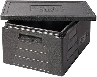 Thermo Future Box Boîte de Transport carrée GN 1/1 de qualité supérieure avec Couvercle - Boîte Isotherme en polypropylène expansé - Noir - 42 l