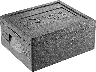 Thermohauser - Boîte isotherme GN 1/2 en polypropylène - Avec couvercle - Noir - 39 x 33 x 14,5 cm - 7 l.