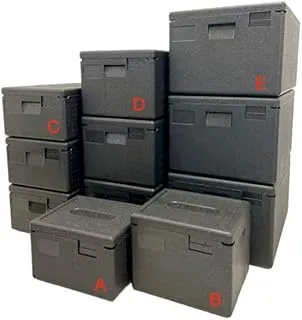 ZStyle Boîte thermique en EPP, Conteneur Isotherme, Boîte Isolante Professionnelle Pour Aliments Chauds et Froids, Restauration, EPP Box, Transport, Eco Line (C - 60x40x25.7 cm - capacité 35.5 lt)