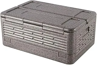 Caisse Conteneur Caisson Bac Box Isotherme Professionnel Transport, Auto réfrigérateur, Extérieur, boîte de Rangement Pliable Portable incubateur extérieur (Color : Grey)