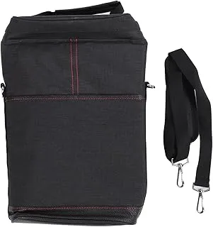 Sac isotherme pour 2 bouteilles de vin, isolé étanche, porte-vin rembourré, caisse à vin portable avec poignée, bandoulière réglable pour voyage, dégustation de vin, fête (Noir)