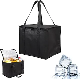 Sac Isotherme Courses 41×26×33CM,Glaciere Souple Isotherme avec Couvercle et Poignées,Sac de Courses Isotherme,Sac Thermique Glacière Pliable Sac de Livraison pour Les Courses/à Pique Nique