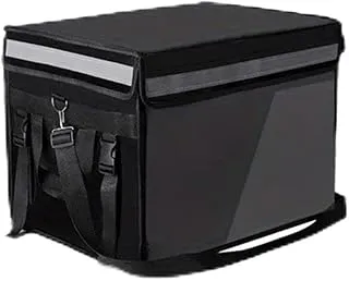 Caisse de livraison de nourriture isotherme en tissu Oxford d'une capacité de 30 L, 48 L ou 62 L for motards(45L - black)